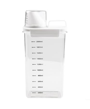 Zoegneer Laundry Detergent Dispenser Washing Powder Storage Box Household Bathroom Detergent Storage Tank Transparent Acrylic Box(2300ML)