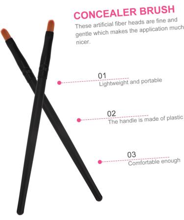 BIUDECO 10pcs Nose Shadow Brush Creme Blush Eye Makeup Eyeliner Blush Cream Blush Brush Black Wooden Handle - Buy Online on GoSupps.com