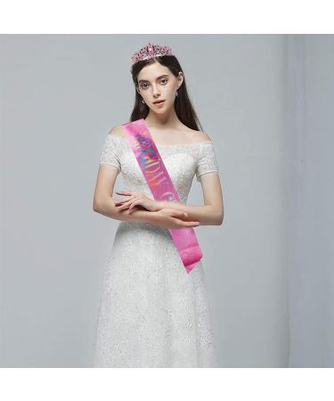 Didder Pink Birthday Girl Sash & Rhinestone Tiara Kit - Birthday Crowns for Women | 2-Piece Set - Buy Online on GoSupps.com
