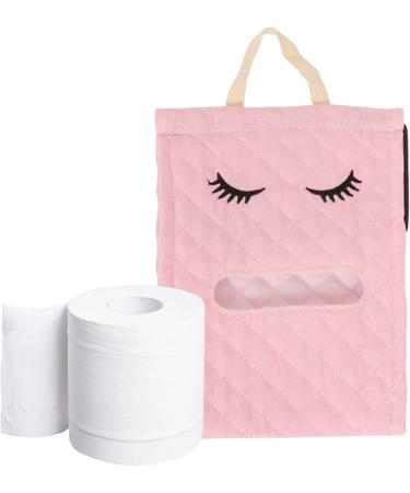 Toilet Roll | Cotton Cute Eyelash Shape Toilet Paper Organizer for Bathroom Toilet Paper Dispenser Box for Camping Bathroom RV Car Travel No Glue or Drill Needed Dyog Pink - Buy Online on GoSupps.com