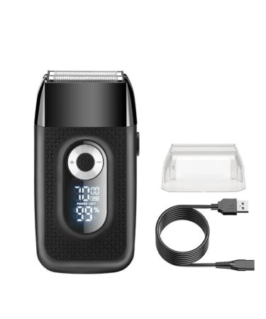 Men's Shaver LCD Electric Mini Beard Shavers for Men's Face Cleaning and Straight Razor Bald Head Hair Trimmers Repair Sideburns Pocket Razor