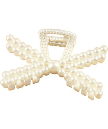 New 2025 Luxury Trendy Big Pearls Acrylic Hair Claw Clips Round Pearl Makeup Hair Styling Barrettes For Women Hair Accessories Jewelry Fashion Accessories Creative Gift - Buy Online on GoSupps.com