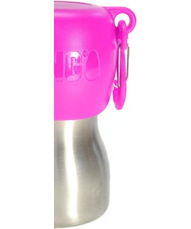 KONG H2O Stainless Steel Water Bottle & Food Bowl - 270ml Pink Rose | International Shipping - Buy Online on GoSupps.com
