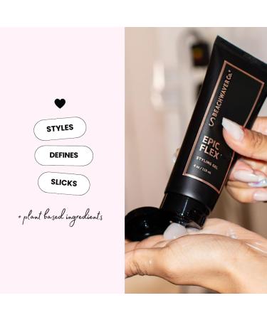 Beachwaver Epic Flex Styling Gel 4 Fl Oz | Lightweight Non-Sticky Hair Gel with Rice Protein | Flexible Hold & Frizz Control | Bali Beach Night Scent - Buy Online on GoSupps.com