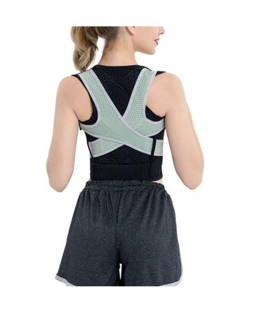 n/a Lumbar Posture Corrector for Back Brace Adjustable Belt Shoulder Protection Posture Corset Adult Children (Color : Black with Grey Size : S code) Handmade Full moon lofty ambition