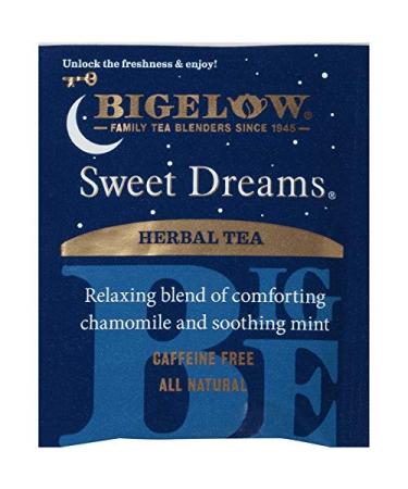 Bigelow Sweet Dreams Herbal Tea - Caffeine-Free, 20 Tea Bags (1.09 oz) - Sleep Aid - Buy Online on GoSupps.com