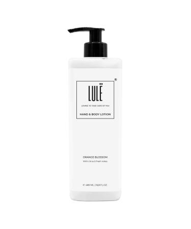 Lul Hand and Body Lotion Moisturizing Body Cream Dispenser Deeply Hydrates and Nourishes Fresh Orange Blossom Scent Natural Formula Ideal for Homes and Professional Use 480 ml