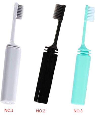 3 Set of Foldable Bamboo Charcoal Toothbrushes for Travel Camping & Outdoors - Eco-Friendly Style 03 - Buy Online on GoSupps.com