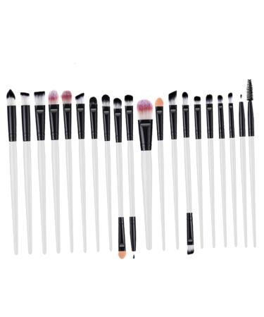 Baluue 20pcs Eyeliner Eyeshadow Brush Kit Eyelash Kits Portable Makeup Brush Makeup Accessories Eye Makeup 15.50X1.50X1.50CM As Shown