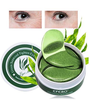 WALULAN Green Eye Mask - 60 Pcs - Anti-Wrinkle Treatment for Puffy Eyes, Dark Circles, Fine Lines - Moisturizing Collagen Eye Patches - Buy Online on GoSupps.com
