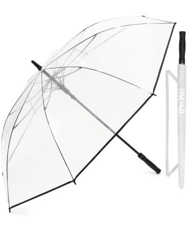 BAGAIL Golf Umbrella 68/62/58 Inch Large Oversize Double Canopy Vented Automatic Open Stick Umbrellas for Men and Women Clear 62 in