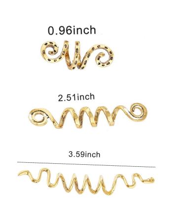 6-Piece Hair Accessories Set: Hair Coils for Dreadlocks & Braids Serpentine Metal Clips & Silver Lichen Hair Accessories - Shop Internationally! - Buy Online on GoSupps.com