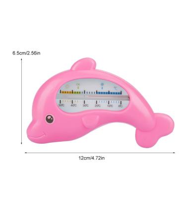 Cute Dolphin Bath Thermometer for Baby - Water Safety Measurement & Indoor Temperature (Rose Red Dolphin - Buy Online on GoSupps.com