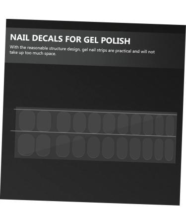 VINTORKY 10 Sheets Nail Stickers Nail Polish Sticker Clear Gel Strip Nail Art Sticker Gel Transparent Nail Strips Clear Fingernail Polish Semi Cured Gel Nail Wrap Kit Gels Double Sided Tape - Buy Online on GoSupps.com