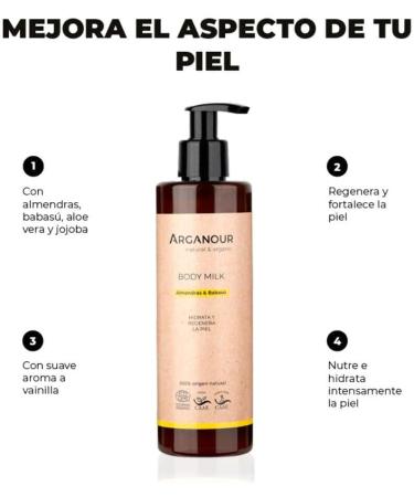 Arganour Body Milk 100% Origen Natural 250 ml - Buy Online on GoSupps.com
