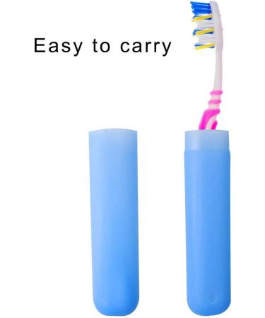 nuoshen 2 Pcs Plastic Toothbrush Case Portable Toothbrush Holder Toothbrush Cover Storage for Daily Travel - Buy Online on GoSupps.com