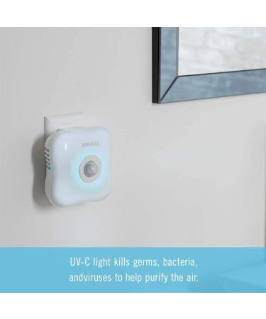 Homedics TotalClean UV-C Light Plug-in Air Sanitizer - For Bathrooms, Bedrooms, Small Spaces - Reduces Odors, Bacteria, Virus - with Auto-On Motion and Night-Light - Buy Online on GoSupps.com