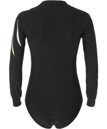 Aislor Men's Black Long Sleeve V-Neck Leotard Bodysuit Shirt - 3X-Large - Buy Online on GoSupps.com
