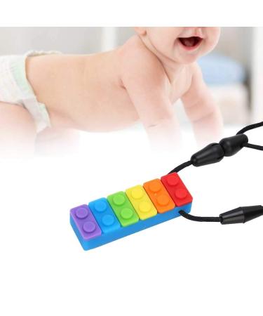 Silicone Kaubei ring Necklace - High-Temperature Resistant Blue Rainbow Chewing Trailer - International Shipping Available - Buy Online on GoSupps.com