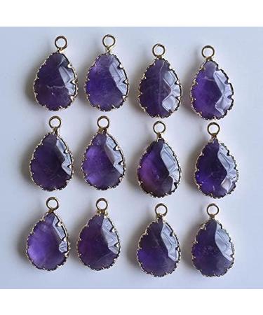 Natural Crystal 12 pcs/lot Water Drop amethysts Home Decoration Crystal Stone Stone Mineral Specimen - Buy Online on GoSupps.com