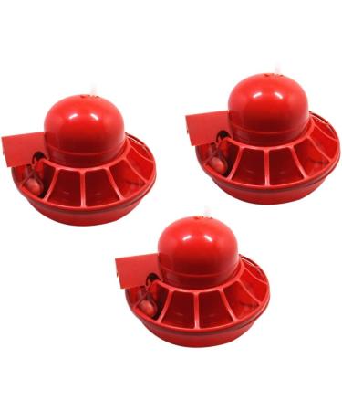 DOITOOL Automatic Chicken Drinker 3pcs Poultry Water Bird Feeding Dishes Quail Waterer Drinker Drinking Fountain Float Chicken - Buy Online on GoSupps.com