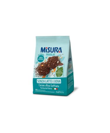 Misura Privolat Cacao e Riso Soffiato Puffed rice and cocoa biscuits without milk and eggs 290g biscuits