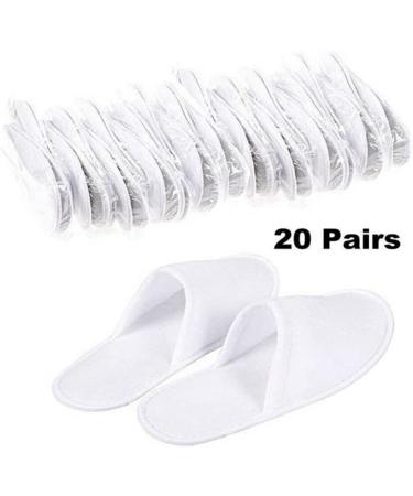Buy Obelunrp Disposable Shoes - 20 Pairs Plush Hotel Guest Slippers for Women & Men (Size 37-42 White) - Ideal for Kids & Adults - International Shipping Available - Buy Online on GoSupps.com