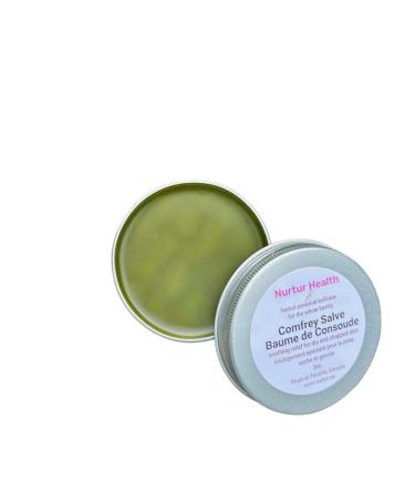 Skin Repair Comfrey Salve - 100% Natural and Organic Dry and Cracked Skin Massage Balm Sore Muscles plastic free handcrafted - 2oz