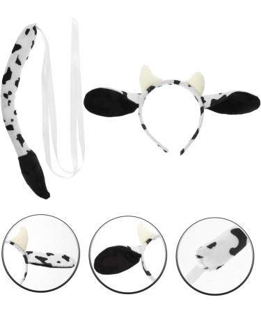 TOGEVAL 1 Set Cartoon Animal Ears Animal Headband Ears Headband Cow Tail Props Animal Costume Cow Costume for Cosplay Stuffed Animals Costume Cosplay Cow Props Tails Costume Animal Tail - Buy Online on GoSupps.com