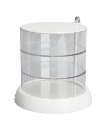 Rotation Design 3 Layers Makeup Holder Box Transparent Jewelry Organizer. Perfect for Sponge Headbands Bows Hair Clips. Firm PET Material for Long Lasting Use