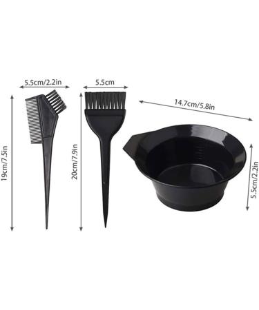 Outil de kit de teinture coloration cheveux avec ensemble bol brosse coloration double face noire pour salon outils d'application teinture capillaire 3 pi ces - Buy Online on GoSupps.com