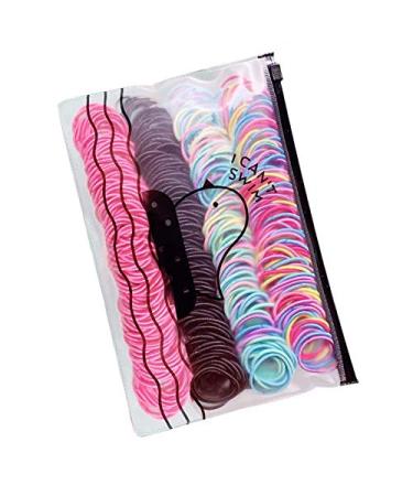 Aeyistry 200 Pcs Colorful Tiny Elastic Hair Bands Rope No Crease Ponytail Holders for Baby Girls Infants Toddlers Hair Bands Elastic Ponytail Holder