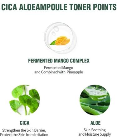 FLEEF CICA-Aloe Ampoule Toner | Hydrating Korean Skin Care for Men | Soothing Centella Toner with Aloe & 5 Hyaluronic Acids | 6.76 Fl. Oz - Buy Online on GoSupps.com