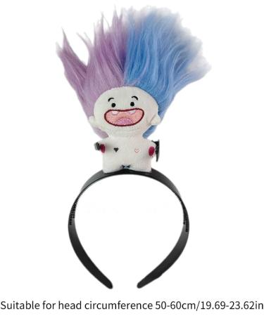 TQUXNGA Cute Stuffed Doll Shape Hairband Women Spa Wash Face Makeup Skincare Headband for Photography Halloween Hairband Purple Blue - Buy Online on GoSupps.com