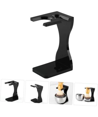 minkissy Shaving Stands Beard Brush Holder Acrylic Safety Razor Stand for Desk Home Bathroom Travel Black - Buy Online on GoSupps.com
