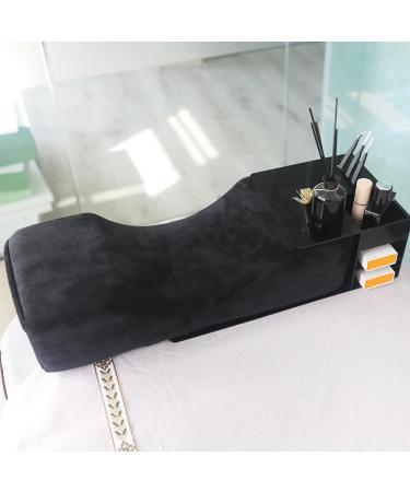 MNpartners Beauty Salon Eyelash Extension Neck Pillow - Comfortable Memory Foam Velvet Pillow for Lash Grafting & Make Up - Black - Buy Online on GoSupps.com