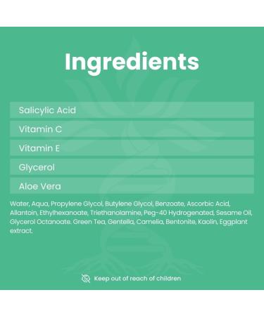 Salicylic Acid Facial Clay Mask for Acne with Vitamin C & Aloe Vera - Deep Pore Cleansing 4.23 OZ | International Shipping Available - Buy Online on GoSupps.com