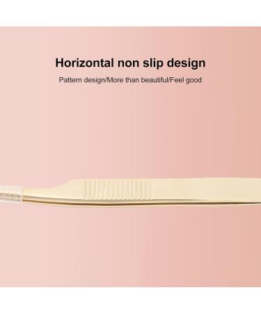 Premium Stainless Steel Eyelash Extension Tweezers Multifunctional Precise Design & Gold Feather Clip for Salons | International Shipping - Buy Online on GoSupps.com