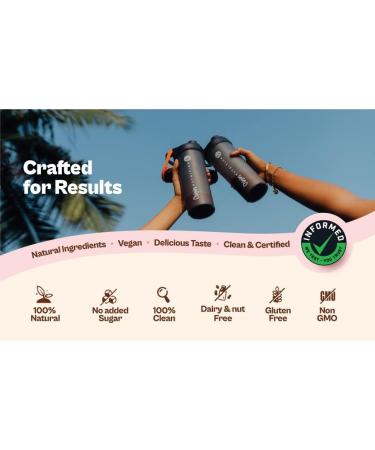 O Gin Nu#Tion Vegan Protein Powder - 100% Natural Strawberry 25g Plant-Based Protein Dairy Free Non-GMO 7 Servings 290g - International Shipping Available - Buy Online on GoSupps.com