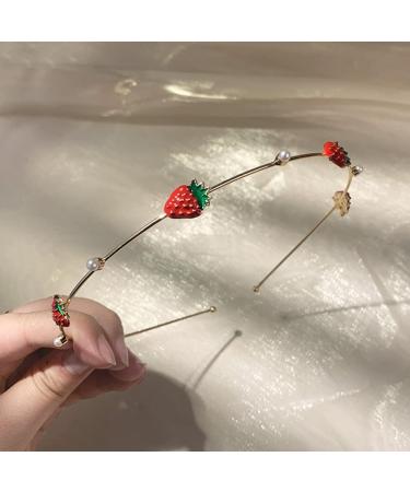 Holibanna Strawberry Headband - Stylish Metal Hair Hoop for Women & Girls | Perfect Headdress for Any Occasion - Buy Online on GoSupps.com