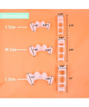 WUTAIN Toe Separator - Silicone Bunion Corrector & Toe Straightener for Foot Pain Relief, Overlapping Toes, Hammer Toes - Large - Buy Online on GoSupps.com