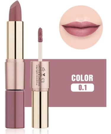 siduytin Matte Lipstick Double For Head Waterproof Smooth Nonstick Cup Lip Gloss Travel Bag Lips Make Up Women Girls Ladies Type 1 - Buy Online on GoSupps.com