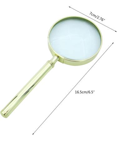 65mm 30X Handheld Glass Shatterproof Reading Magnifier for Seniors and Kid Lens Metal Handle Handheld Glass 30x - Buy Online on GoSupps.com