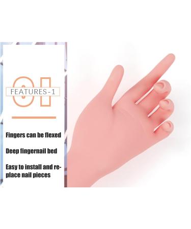 Nail Art Hand Portable Nail Fake Hand Manicure Supply Reusable ABS Silicone for Nail Shop for Home - Buy Online on GoSupps.com