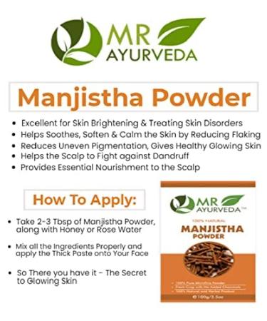 Sheltr 100% Organic Manjistha Powder for Skin Whitening, Face, and Hair | No Added Chemicals - 100g - Buy Online on GoSupps.com