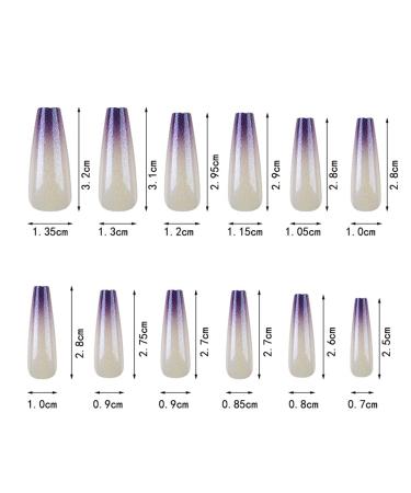 Uposao 24-Piece Coffin Ballerina False Nails - Long Pink French Acrylic Nail Tips for Women & Girls | Easy Press-On Artificial Nails - Buy Online on GoSupps.com