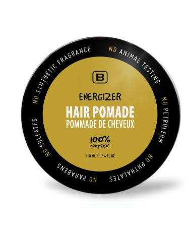 BOYZZ ONLY Black on White Energizer Hair Pomade - Vegan - EWG VERIFIED - all natural - Medium Hold - Vegan Friendly - Cruelty Free - Matte Finish