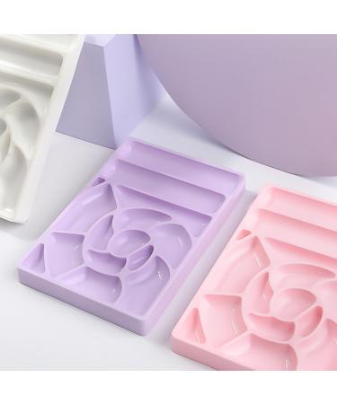  POPETPOP POPETPOP 6 Pieces Hybrid Gel Mixing Tray Nail Art Make Up Artist Paint Palette Watercolor Palette Rectangle Gel White Plastic Samples Nail - Buy Online on GoSupps.com