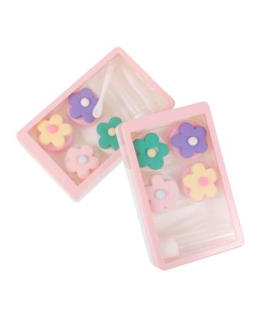 Gleavi 2er box Invisible accompanying box pink contact lenses contact lens container lentil organizer lens pockets container for lentils lentil container made of portable care box