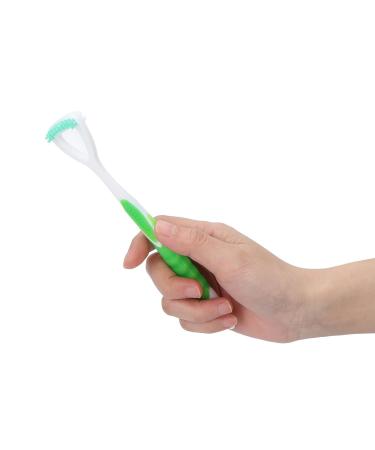 Buy Tongue Scraper Cleaner - Flexible & Safe Oral Hygiene Tool with Long Handle | Travel Case Included (Green) - Buy Online on GoSupps.com